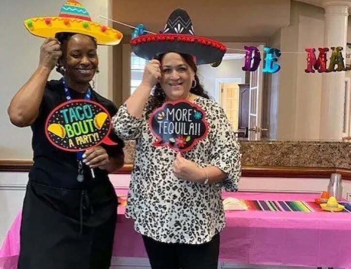 Nursing Staff Members Celebrating Cinco de Mayo at Independent Living Facility Nursing Staff Members Celebrating Cinco de Mayo at Independent Living Facility